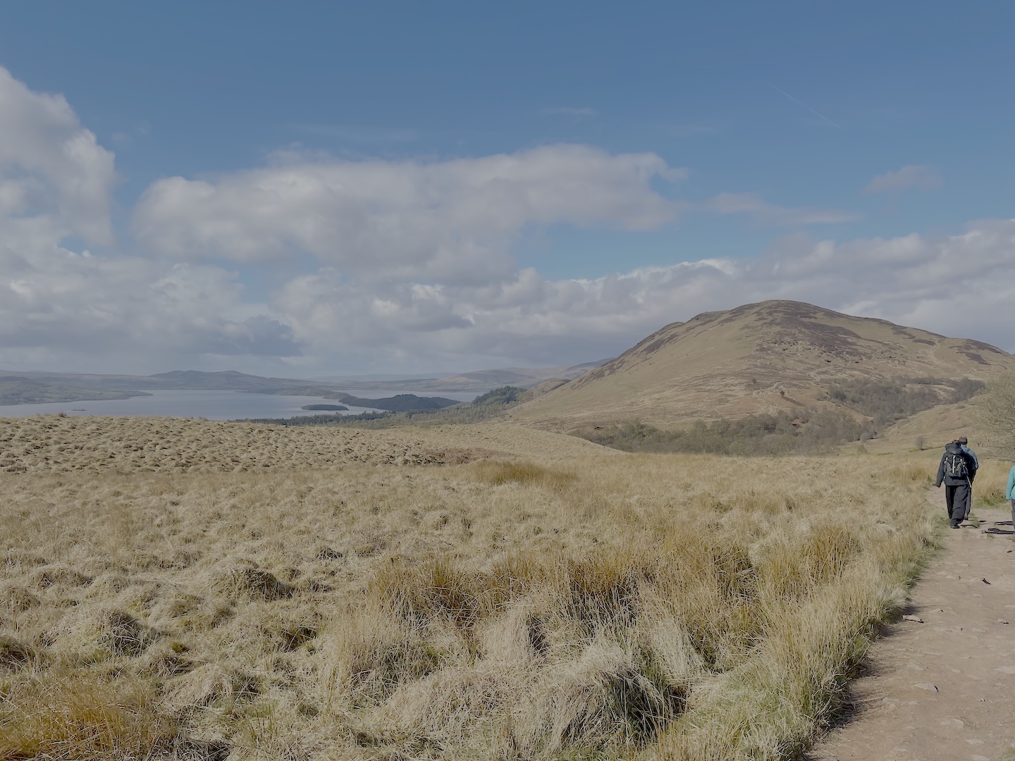 Sunny view of Conic Hill on the West Highland Way